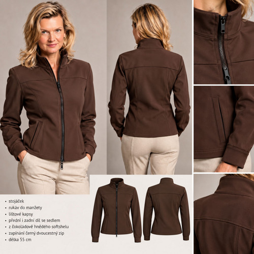 Softshellový kabátek/bunda - Chocolate - vel. 44 — foto 2