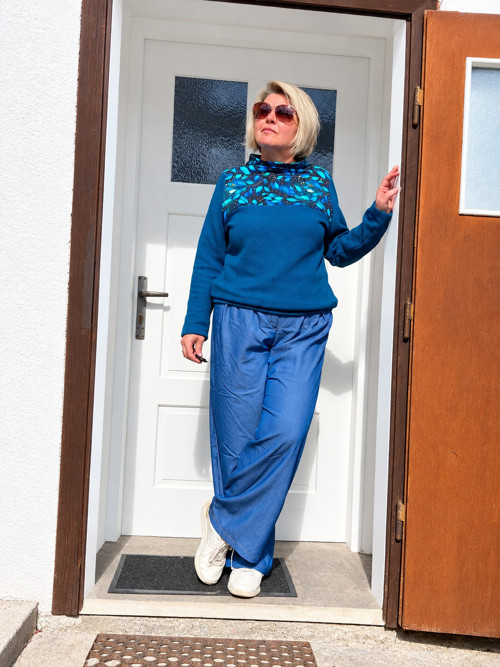 Mikina petrolejová — foto 2