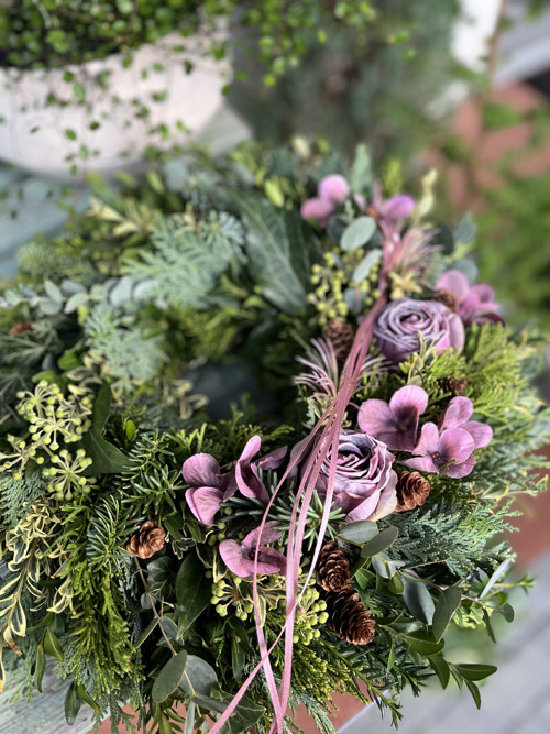 Podzimní věnec s růžemi - průměr 38cm — foto 2
