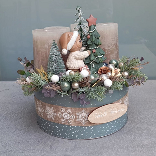 Adventní svícen Medvídek v lese — foto 3