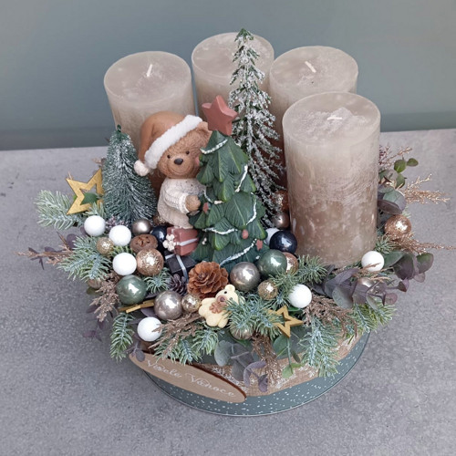 Adventní svícen Medvídek v lese — foto 6