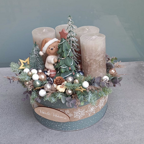Adventní svícen Medvídek v lese — foto 5