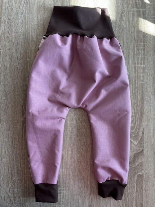 Softshellové kalhoty s beránkem vel. 80 - 98 — foto 2