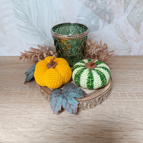Háčkované dýně zelená + žlutá — foto 3