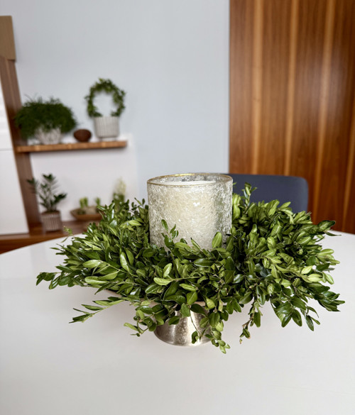 Věnec svícen stálezelený minimalistický — foto 3