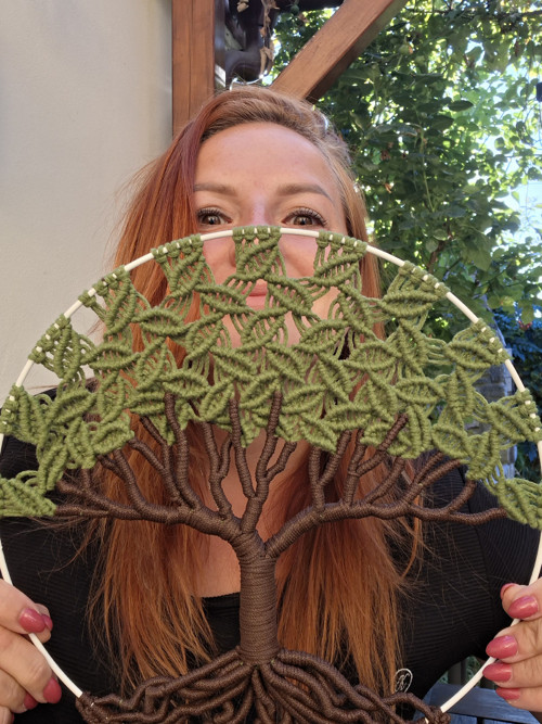 Strom života macramé - průměr kruhu 30cm — foto 2