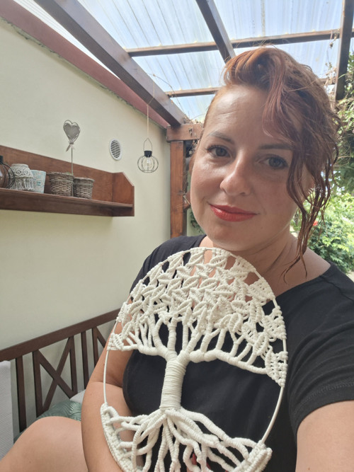 Strom života macramé - průměr kruhu 30cm — foto 3