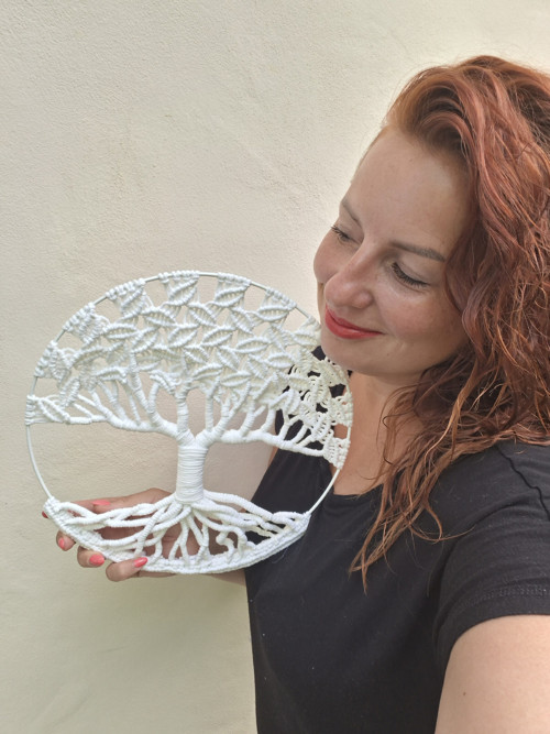 Strom života macramé - průměr kruhu 30cm — foto 2