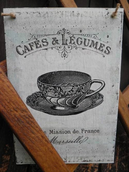 Vintage cedulka "Cafés & Légumes" — foto 2