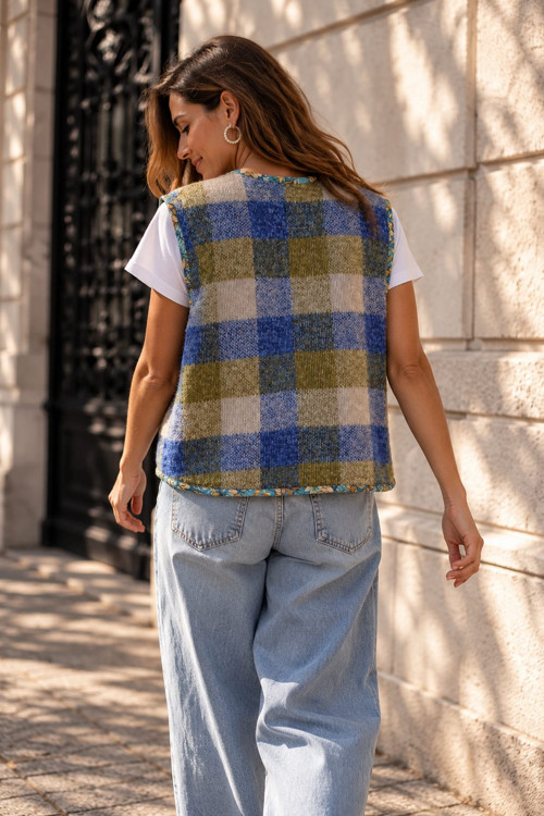 Ántré Vestička- Blue & Olive - 1 kus — foto 3