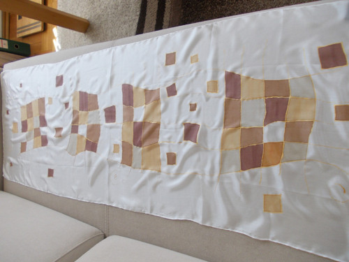 Hnědá geometrie, 140 x 45 cm — foto 2