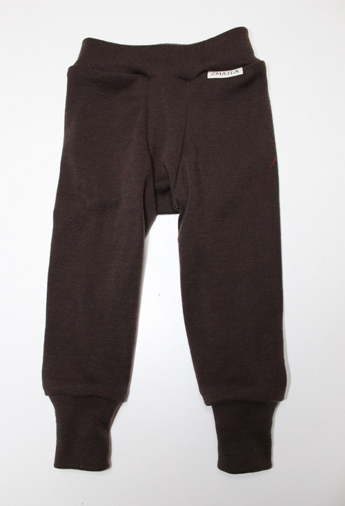 Merino gatě, rostoucí - 75-92cm - hnědá — foto 2