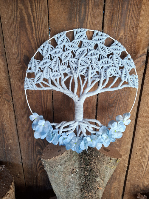 Strom života macramé - průměr kruhu 40cm — foto 4
