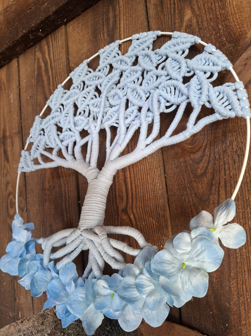 Strom života macramé - průměr kruhu 40cm — foto 3