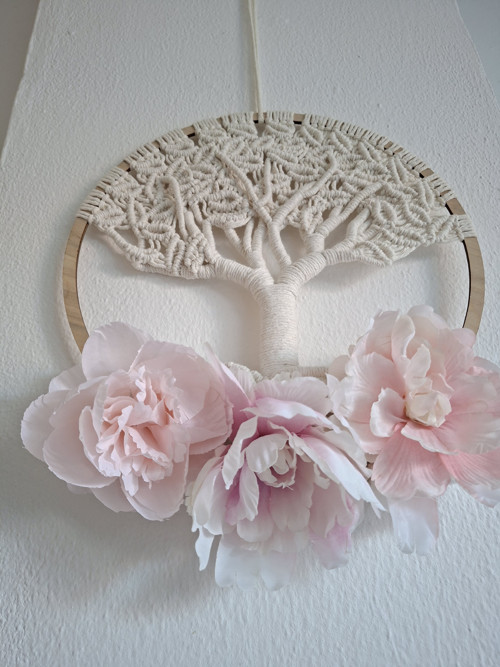 Strom života macramé - průměr kruhu 32cm — foto 2