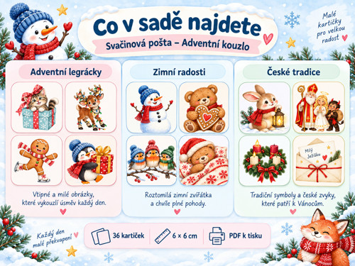 Adventní kouzlo | kartičky do svačiny — foto 2