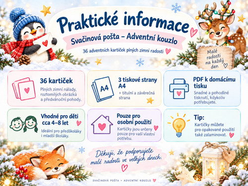 Adventní kouzlo | kartičky do svačiny — foto 6