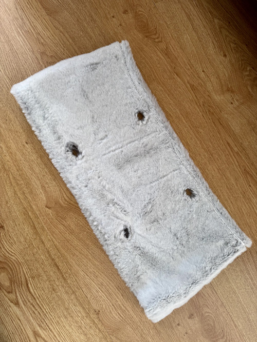 Kožešina kožíškový lem pro obag standard, šedý — foto 2