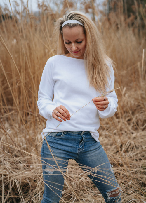 Svetrové triko - bílé — foto 2