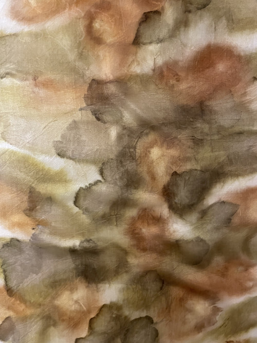 Hedvábná šála ecoprint — foto 4