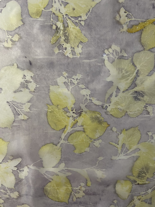 Hedvábná šála ecoprint — foto 3
