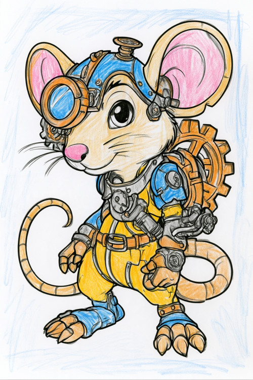 Steampunk zvířata - omalovánky k tisku — foto 2