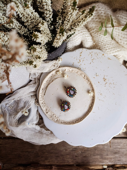 Arabesque n.30 - vyšívané náušnice — foto 2