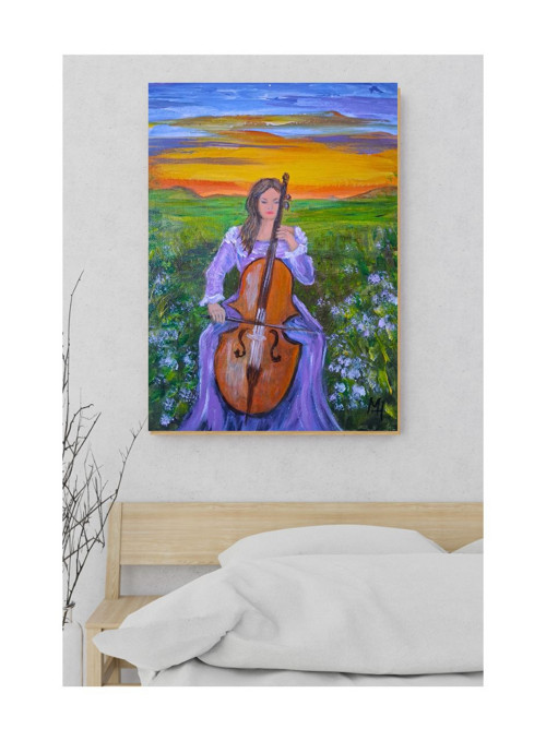 Obraz - Hra na violončelo — foto 2