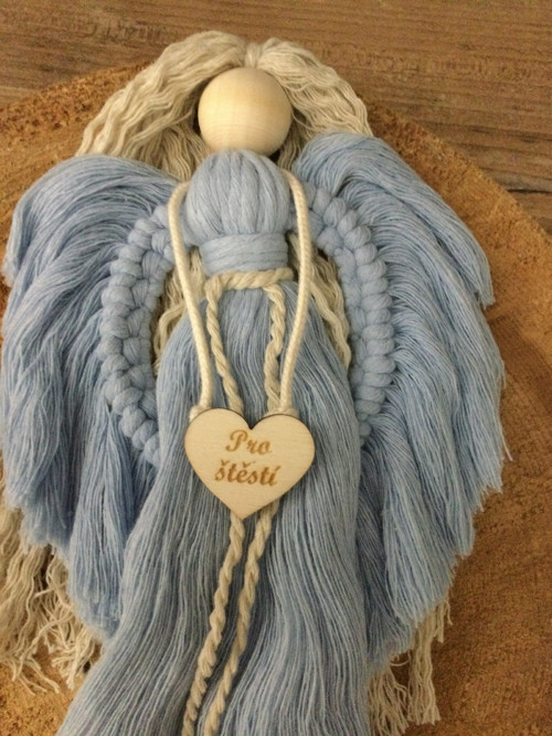 Macrame andělka v boho stylu - PRO ŠTĚSTÍ. — foto 2