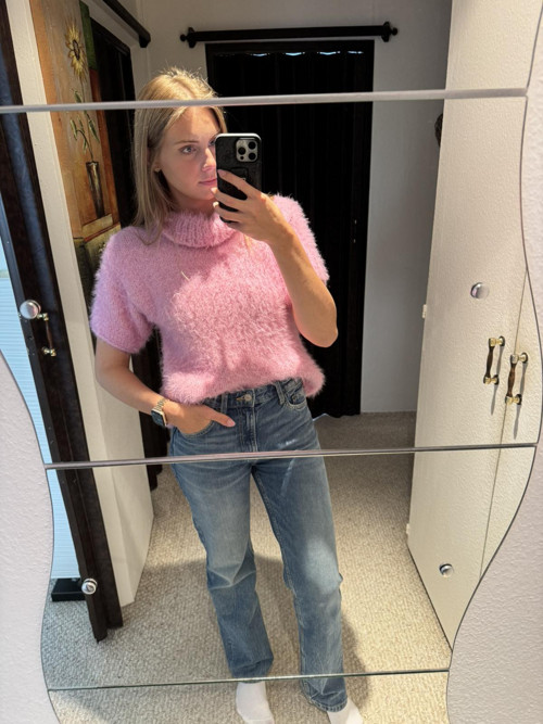 Růžový svetr - SLEVA 50% — foto 2