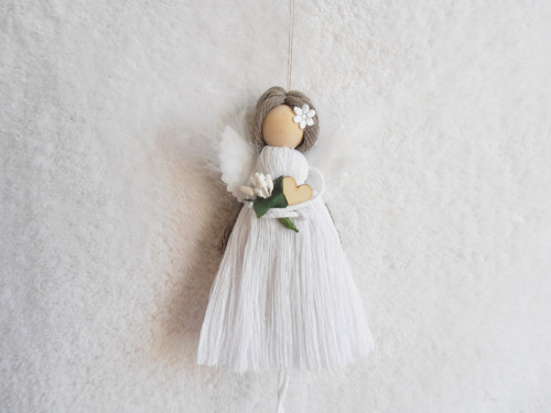 Macrame Anděl - bílý — foto 3