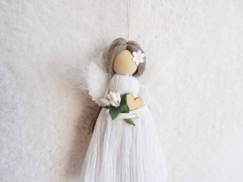 Macrame Anděl - bílý — foto 4