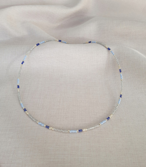 Barevný Choker Náhrdelník - Modrý — foto 2