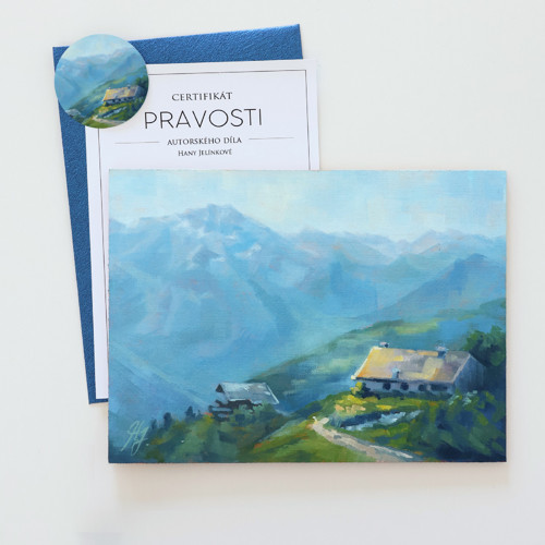 Studie krajiny č. 15 | 18×13cm | obraz, olejomalba — foto 5