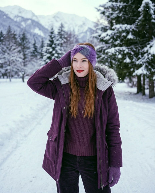 Pletená dámská čelenka — foto 4
