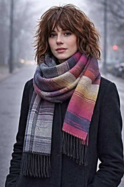 RUČNĚ TKANÁ ŠÁLA - PLÉD - MARCELA — foto 2