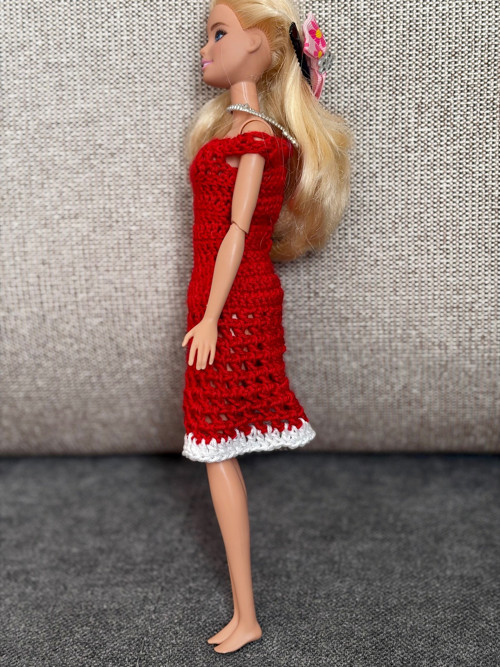 Háčkované šaty pro panenku Barbie — foto 3