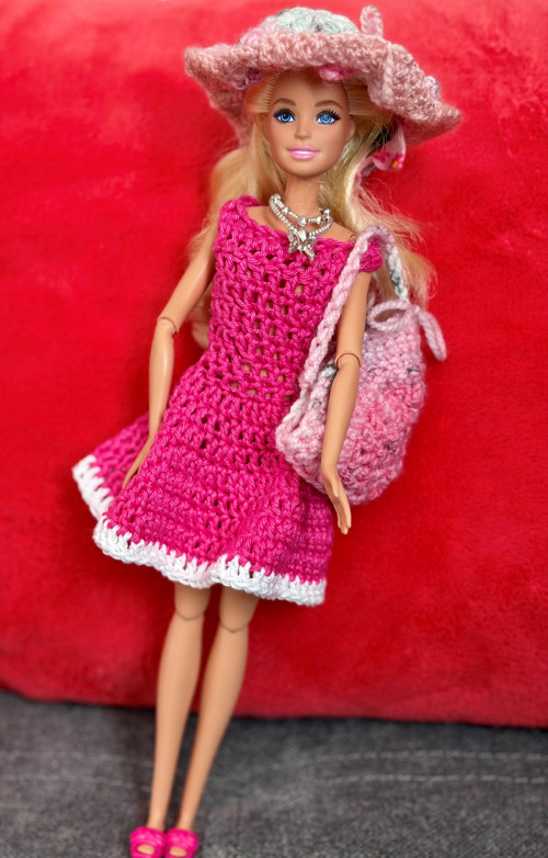 Háčkované šaty pro panenku Barbie — foto 2