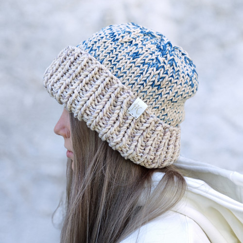 Polar Beanie - Modro béžová — foto 6