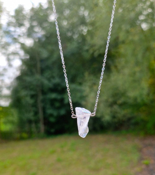 Náhrdelník*křišťál aqua aura*ocel*I. — foto 3