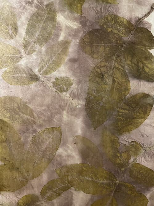 Hedvábná šála ecoprint — foto 4