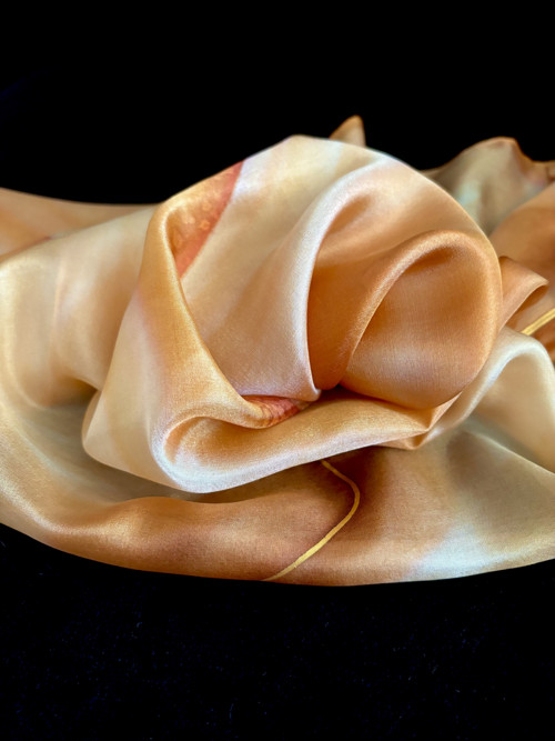 Hedvábná šála - Miel — foto 3