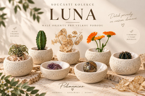 Luna - designová keramická vázička — foto 6
