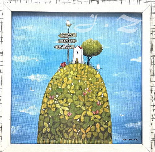 Rozcestník.. (22x22cm) — foto 3