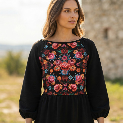 ŠATY úplet+mušelín — foto 3