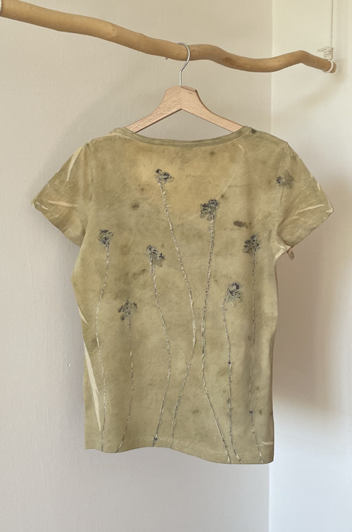 Bavlněné tričko ecoprint — foto 2