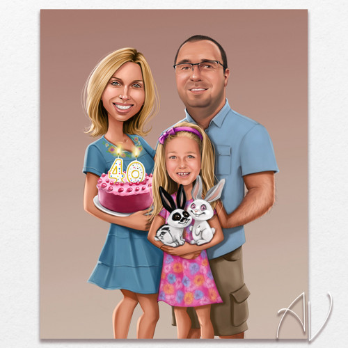 3 Osoby a 2 Zvieratká 》karikatúra — foto 2