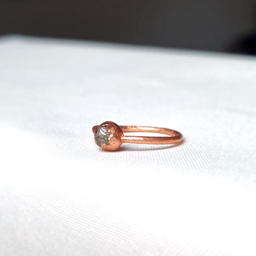 Prsten s přírodním diamantem, vel. 50 — foto 2