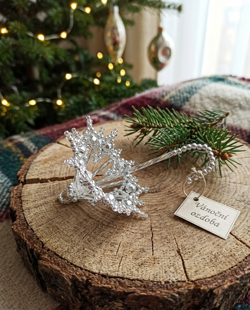 Vánoční deštníček stříbrný — foto 3