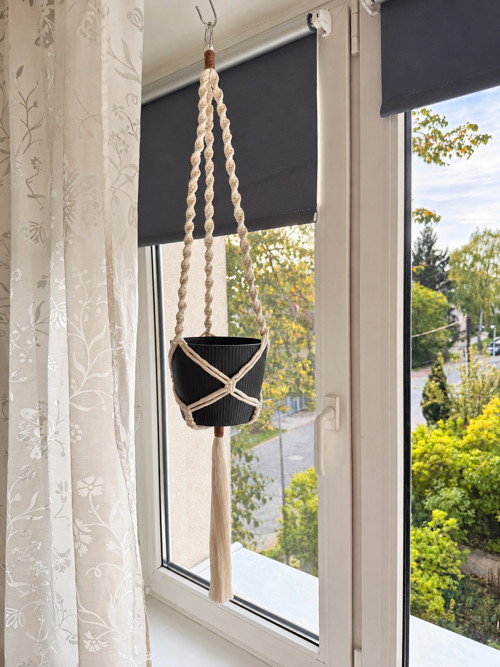Macramé závěs s květináčem — foto 2